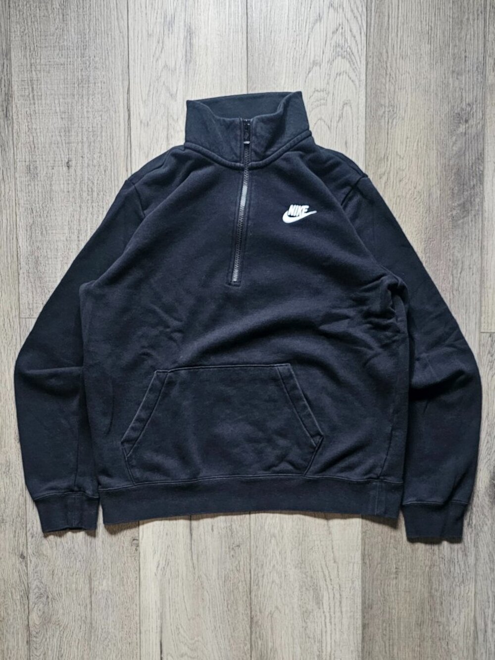 Nike Sportswear Club Fleece Women's 1/2-Zip Sweatshirt Black Medium - Picture 1 of 10